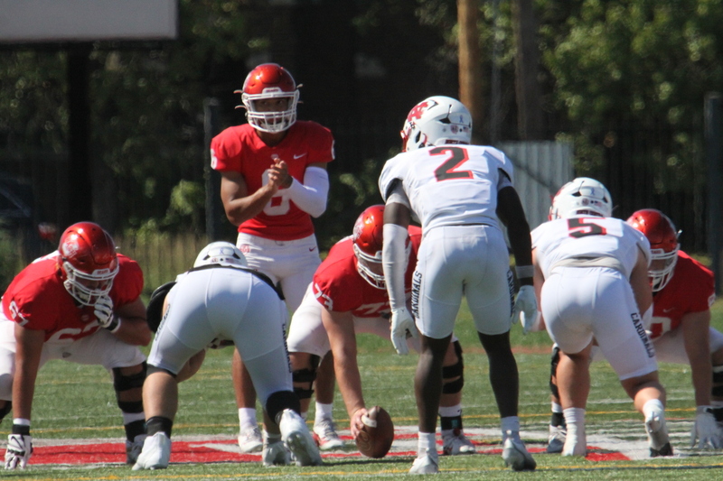 Wash U Football vs North Central College 2025 II.jpg :: Wash U Bears football vs North Central College 2025, The match-up is a College Conference Illinois Wisconsin Division III. The game is played at Francis Olympic Field on the St. Louis, Missouri campus. The game was at 1pm on warm and sunny day September,27,2025. This is Parents & Family Weekend. NCAA Football