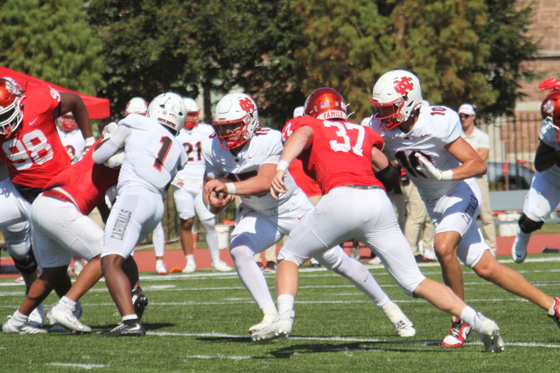 Wash U Football vs North Central College 2025 LIII.jpg :: Wash U Football vs North Central College at Francis Olympic Field on September, 27th, 2025. The game is a family day on the St. Louis, Missouri campus Parent & Family weekend. This is a Division III match-up of the NCAA College Conference Illinois Wisconsin conference. North Central College won 44 to 14. 