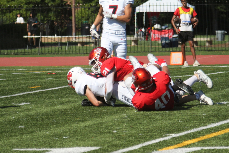 Wash U Football vs North Central College 2025 LIX.jpg :: Wash U Football vs North Central College at Francis Olympic Field on September, 27th, 2025. The game is a family day on the St. Louis, Missouri campus Parent & Family weekend. This is a Division III match-up of the NCAA College Conference Illinois Wisconsin conference. North Central College won 44 to 14. 