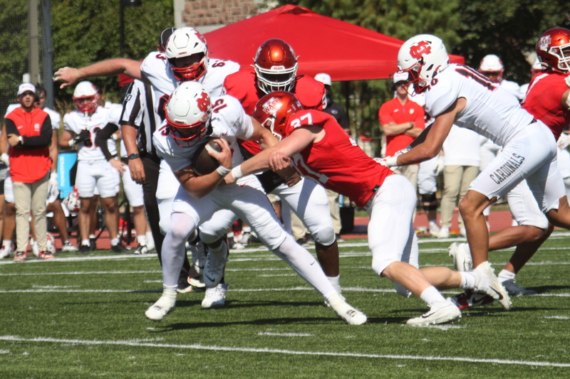 Wash U Football vs North Central College 2025 LV.jpg :: Wash U Football vs North Central College at Francis Olympic Field on September, 27th, 2025. The game is a family day on the St. Louis, Missouri campus Parent & Family weekend. This is a Division III match-up of the NCAA College Conference Illinois Wisconsin conference. North Central College won 44 to 14. 