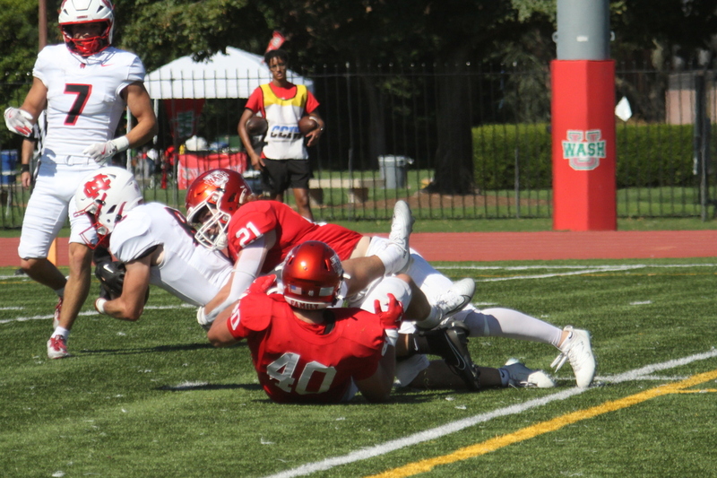 Wash U Football vs North Central College 2025 LVII.jpg :: Wash U Football vs North Central College at Francis Olympic Field on September, 27th, 2025. The game is a family day on the St. Louis, Missouri campus Parent & Family weekend. This is a Division III match-up of the NCAA College Conference Illinois Wisconsin conference. North Central College won 44 to 14. 