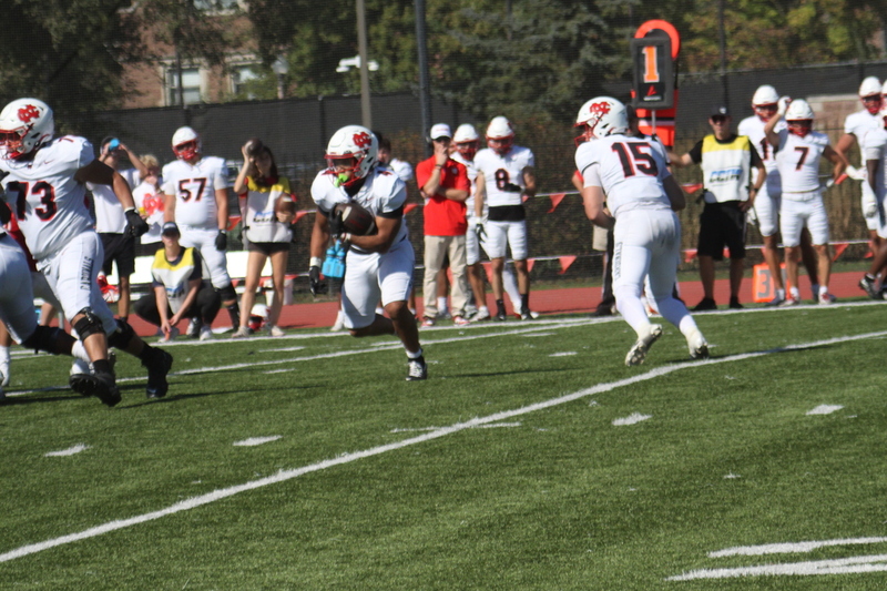 Wash U Football vs North Central College 2025 LXXVIII.jpg :: Wash U Football vs North Central College 2025 - College Conference of Illinois Wisconsin (CCIW) D3Football at Francis Olympic Field in St. Louis, Missouri, USA. Wash U lost this one 44-14. The energy was high on this sunny Saturday afternoon. NCAA football in St. Louis, Missouri, USA. 