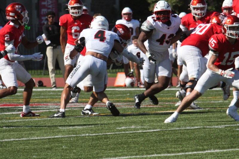 Wash U Football vs North Central College 2025 LXXXVI.jpg :: Wash U Football vs North Central College 2025 - College Conference of Illinois Wisconsin (CCIW) D3Football at Francis Olympic Field in St. Louis, Missouri, USA. Wash U lost this one 44-14. The energy was high on this sunny Saturday afternoon. NCAA football in St. Louis, Missouri, USA. 