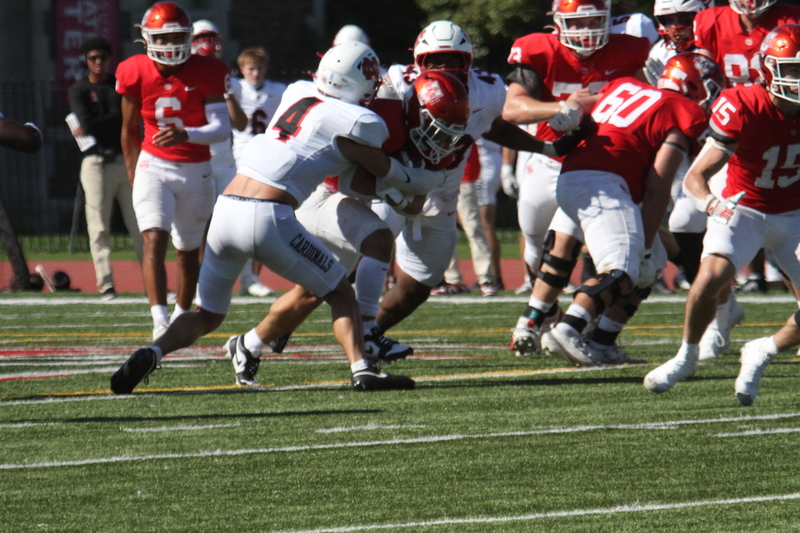 Wash U Football vs North Central College 2025 LXXXVII.jpg :: Wash U Football vs North Central College 2025 - College Conference of Illinois Wisconsin (CCIW) D3Football at Francis Olympic Field in St. Louis, Missouri, USA. Wash U lost this one 44-14. The energy was high on this sunny Saturday afternoon. NCAA football in St. Louis, Missouri, USA. 