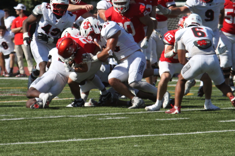 Wash U Football vs North Central College 2025 LXXXVIII.jpg :: Wash U Football vs North Central College 2025 - College Conference of Illinois Wisconsin (CCIW) D3Football at Francis Olympic Field in St. Louis, Missouri, USA. Wash U lost this one 44-14. The energy was high on this sunny Saturday afternoon. NCAA football in St. Louis, Missouri, USA. 