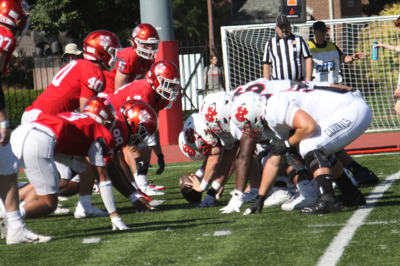 Wash U Football vs North Central College 2025 LXXXXI.jpg :: Wash U Football vs North Central College 2025 - College Conference of Illinois Wisconsin (CCIW) D3Football at Francis Olympic Field in St. Louis, Missouri, USA. Wash U lost this one 44-14. The energy was high on this sunny Saturday afternoon. NCAA football in St. Louis, Missouri, USA. 