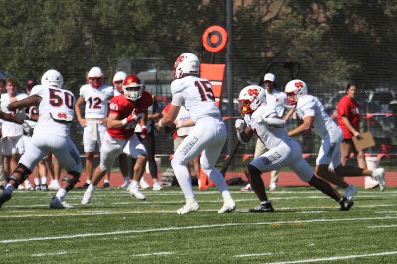 Wash U Football vs North Central College 2025 XI.jpg :: Wash U Bears football vs North Central College 2025, The match-up is a College Conference Illinois Wisconsin Division III. The game is played at Francis Olympic Field on the St. Louis, Missouri campus. The game was at 1pm on warm and sunny day September,27,2025. This is Parents & Family Weekend. NCAA Football