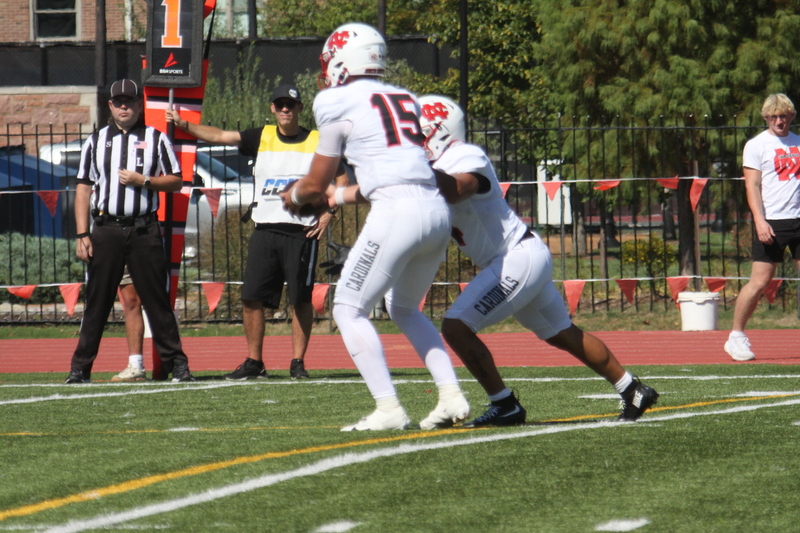 Wash U Football vs North Central College 2025 XVIII.jpg :: Wash U Bears football vs North Central College 2025, The match-up is a College Conference Illinois Wisconsin Division III. The game is played at Francis Olympic Field on the St. Louis, Missouri campus. The game was at 1pm on warm and sunny day September,27,2025. This is Parents & Family Weekend. NCAA Football