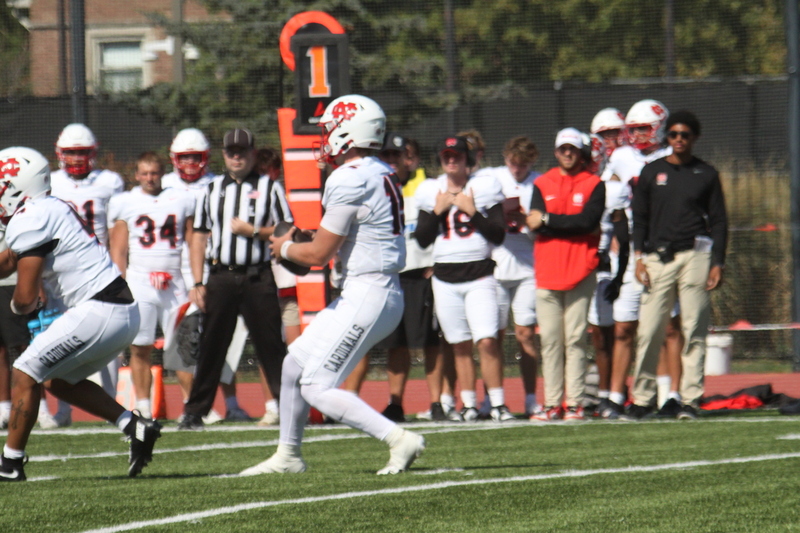 Wash U Football vs North Central College 2025 XXV.jpg :: Wash U Bears football vs North Central College 2025, The match-up is a College Conference Illinois Wisconsin Division III. The game is played at Francis Olympic Field on the St. Louis, Missouri campus. The game was at 1pm on warm and sunny day September,27,2025. This is Parents & Family Weekend. NCAA Football