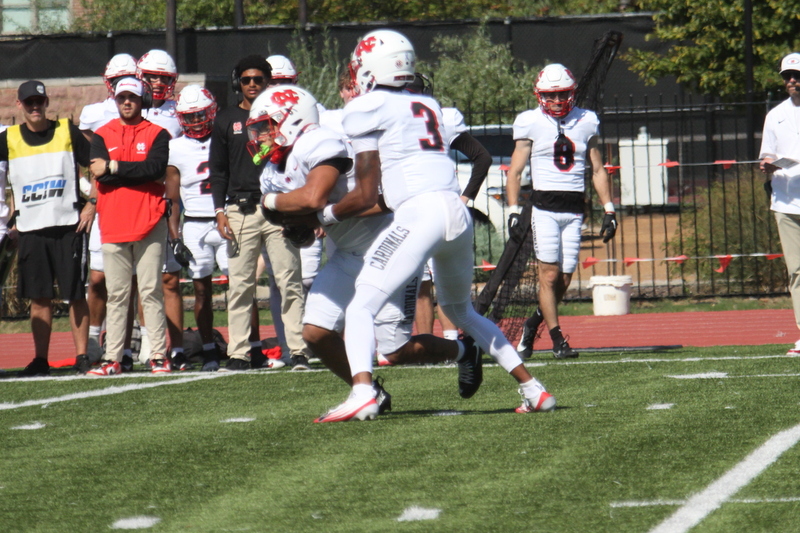 Wash U Football vs North Central College 2025 XXVII.jpg :: Wash U Bears football vs North Central College 2025, The match-up is a College Conference Illinois Wisconsin Division III. The game is played at Francis Olympic Field on the St. Louis, Missouri campus. The game was at 1pm on warm and sunny day September,27,2025. This is Parents & Family Weekend. NCAA Football