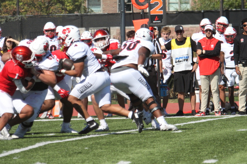 Wash U Football vs North Central College 2025 XXXI.jpg :: Wash U Football vs North Central College at Francis Olympic Field on September, 27th, 2025. The game is a family day on the St. Louis, Missouri campus Parent & Family weekend. This is a Division III match-up of the NCAA College Conference Illinois Wisconsin conference. North Central College won 44 to 14. 