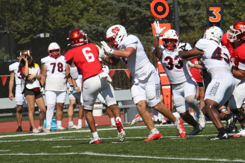 Wash U Football vs North Central College 2025 XXXIX.jpg :: Wash U Football vs North Central College at Francis Olympic Field on September, 27th, 2025. The game is a family day on the St. Louis, Missouri campus Parent & Family weekend. This is a Division III match-up of the NCAA College Conference Illinois Wisconsin conference. North Central College won 44 to 14. 