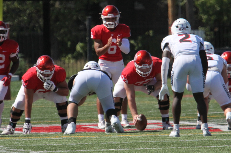 Wash U Football vs North Central College 2025.jpg :: Wash U Bears football vs North Central College 2025, The match-up is a College Conference Illinois Wisconsin Division III. The game is played at Francis Olympic Field on the St. Louis, Missouri campus. The game was at 1pm on warm and sunny day September,27,2025. This is Parents & Family Weekend. NCAA Football