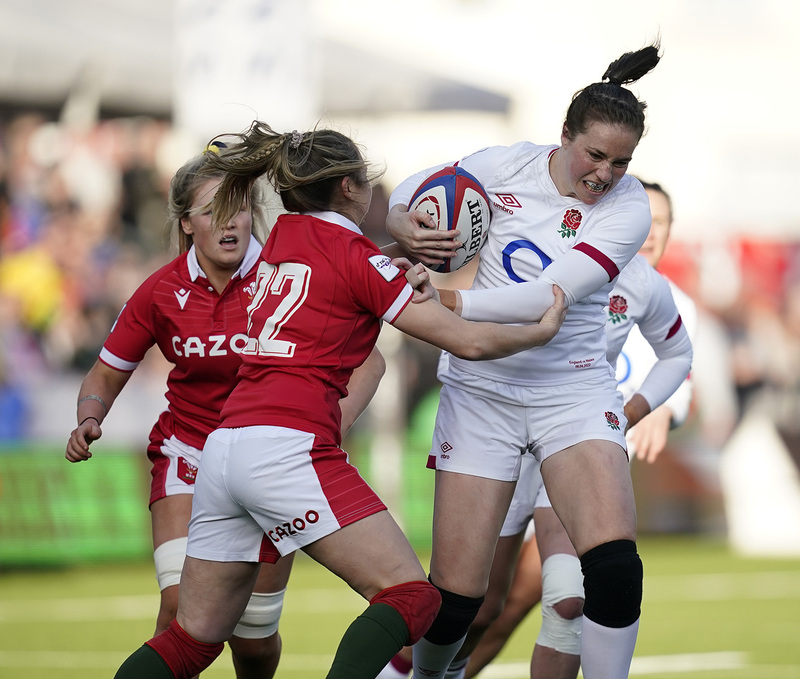 Womens Rugby(1).jpg :: Seen in action during the TikTok Womens Six Nations Rugby International at Kingsholm Stadium Gloucester United Kingdom on April 09 2022 {
