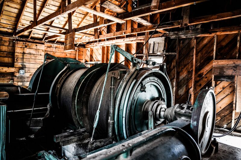 Reel em in.jpg :: abandoned gold mine in Victor, Colorado
