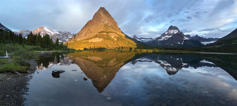 Angel Wing Peak and Mt Grinnel Swiftcurrent Lake.jpg