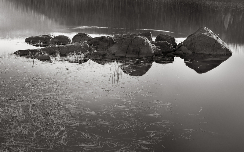 Black Rock Reflections Shaw Lake Colorado (Ink Jet).jpg