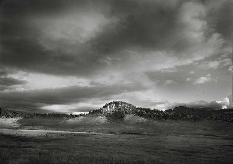 Sunrise Piedra Point Colorado.jpg :: A storm front was moving in and I knew that if I set up in this spot, that direct sunlight would pop through the cloud cover and give me a spot light on this point of land.  It took some time, but it did happen.