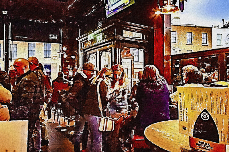 Bleeding Horse Pub.jpg :: The crowd at the Bleeding Horse Pub founded 1649 in Dublin, Irelend