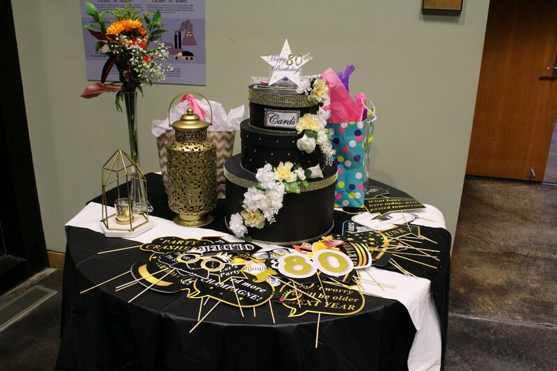 80th Birthday Celebration Card Box on table pic 1 IMG_92061.jpg