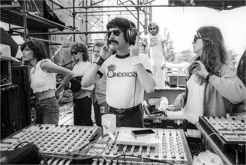 B368-8.jpg :: Mickey checks the recording mix with Betty Cantor.  U.C. Santa Barbara 6/4/78