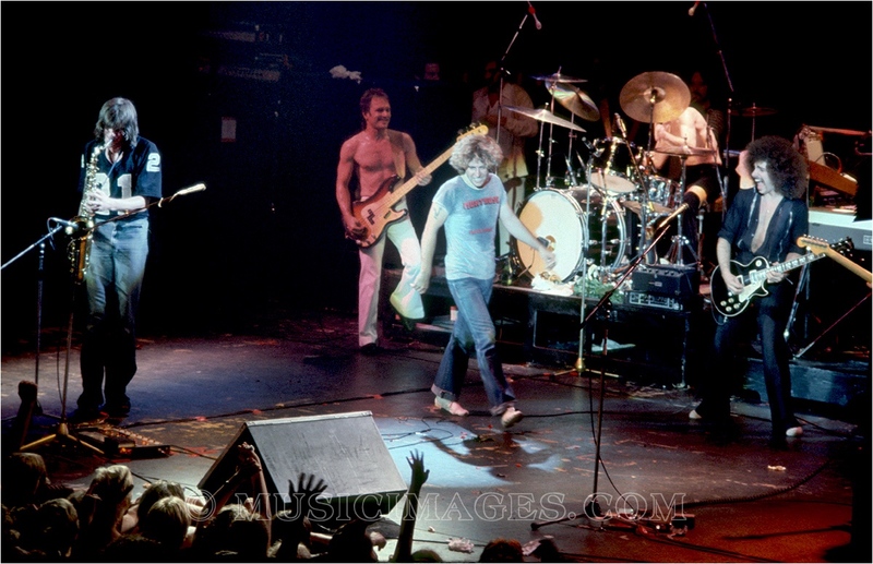 C48-30.jpg :: Eddie Money, Bill Church, Sammy Hagar and Neal Schon - KSJO anniversary party - Winterland, San Francisco, Ca. 5/19/78