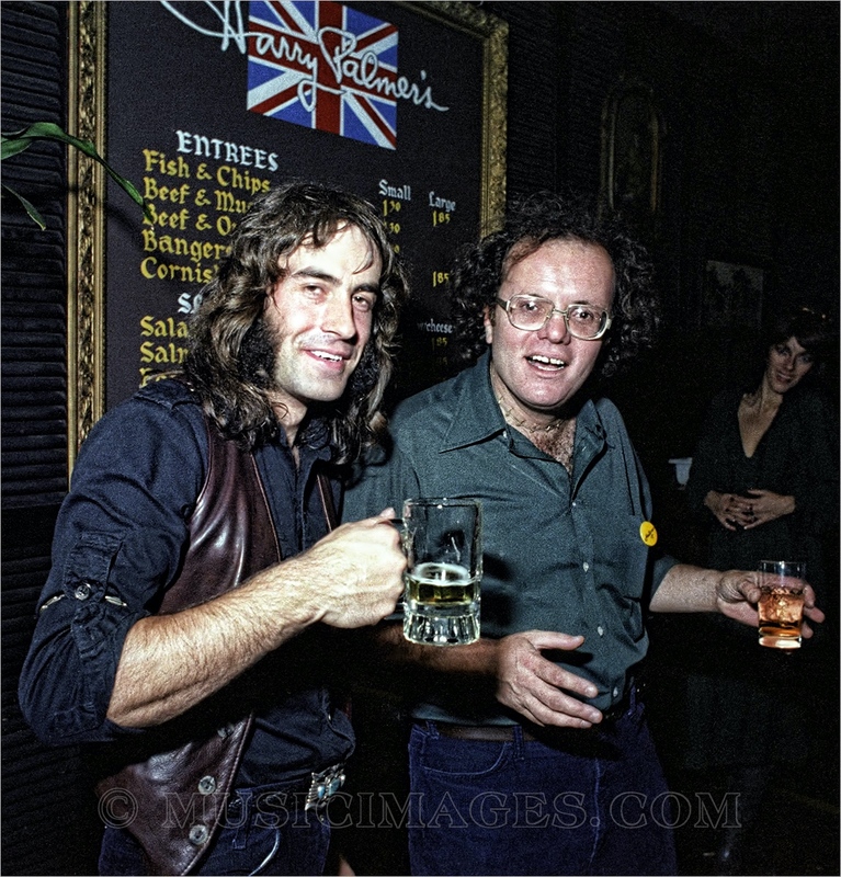 CN272-36.jpg :: Nick backstage with Pete Sears at a 7 Deadly Sins gig - Old Waldorf club, San Francisco, Ca. 11/6/77