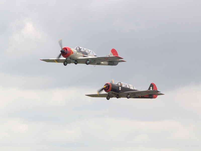 YAKOVLEV YAK 52 G-CBRH G-BVVA AEROSTARS P1010538(1).jpg