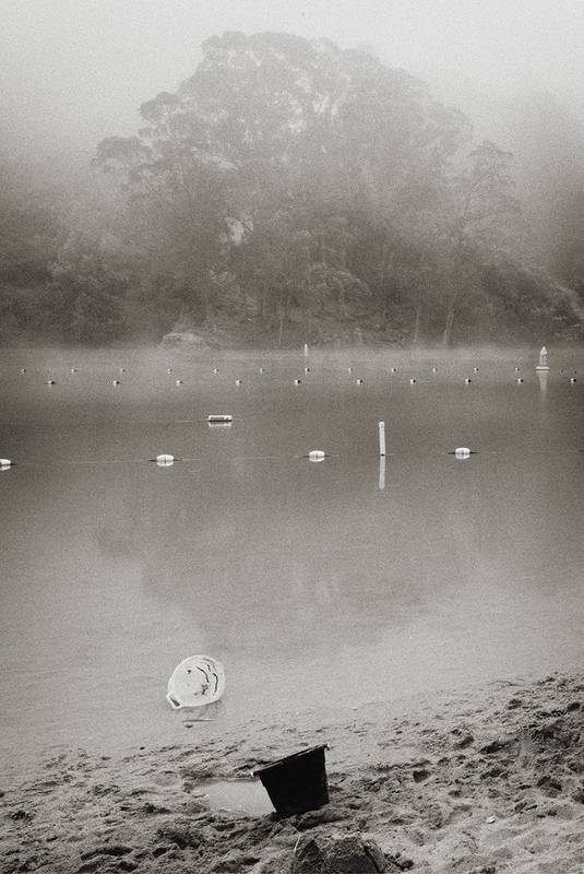 Free Swim 1_25.jpg :: Archival pigment print of an original photograph made by Lake Anza in Berkeley, CA.  Printed on A3 hand-made Japanese paper (Bizan by Awagami Mills), signed and numbered 1/25, image size 9.75\