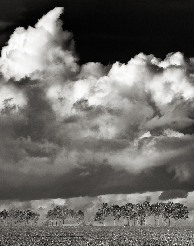 La Petite Mort 1_25.jpg :: Archival pigment print of an original photograph made as a thunderstorm approached Douvres-la-Delivrande, Normandy in October 2010.  Printed on A3 hand-made Japanese paper (Bizan by Awagami Mills), signed and numbered 1/25, image size 11\