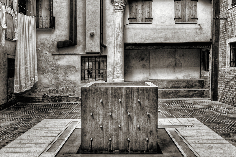 Laundry Day 2_25.jpg :: Archival pigment print of an original photograph made in Venice, Italy in 2006.  Printed on A3 hand-made Japanese paper (Bizan by Awagami Mills), signed and numbered 2/25, image size 8\