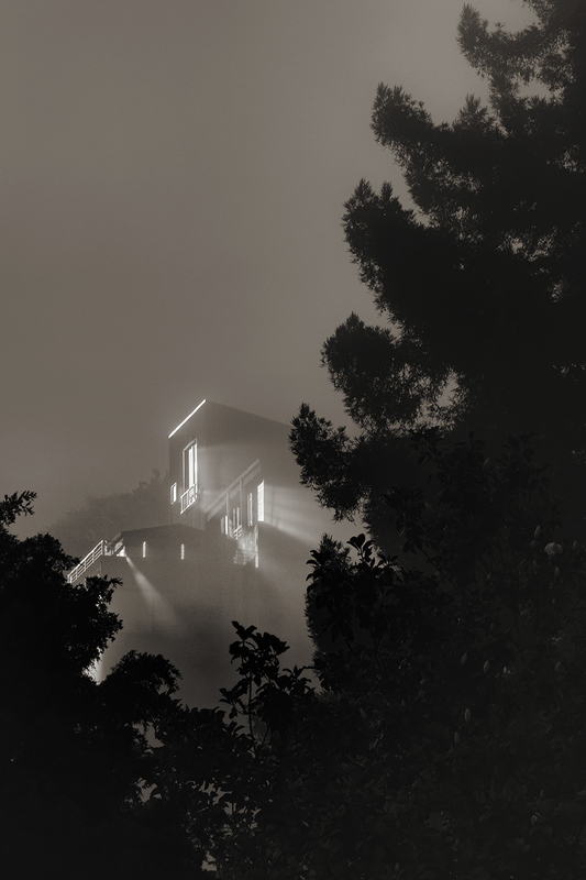 Morning Fog 2_25.jpg :: Archival pigment print of an original photograph made in the hills of Berkeley, CA.  Printed on A3 hand-made Japanese paper (Bizan by Awagami Mills), signed and numbered 2/25, image size 8\