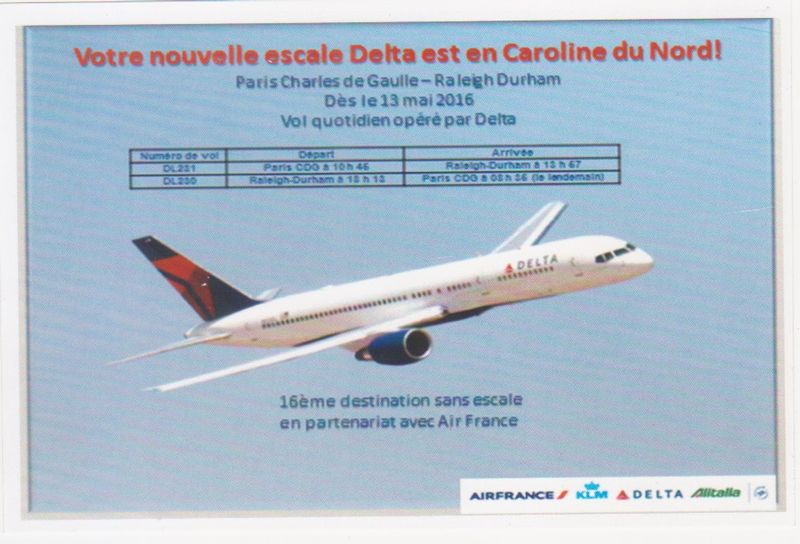 Delta B757 AI 1.jpg :: Delta Air Lines, USA. Blank reverse side. Published in France.
