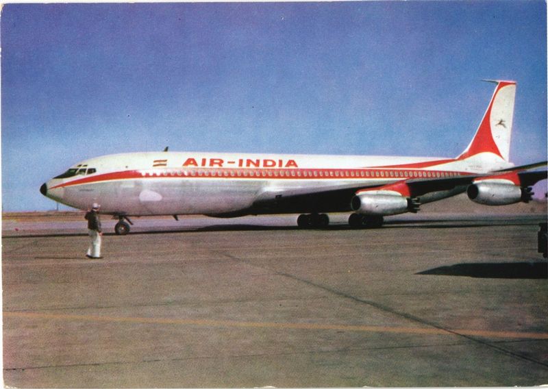 Air India B707 AI 5.jpg :: Air India, India. Image from eBay. Postcard published in Japan by the airline.