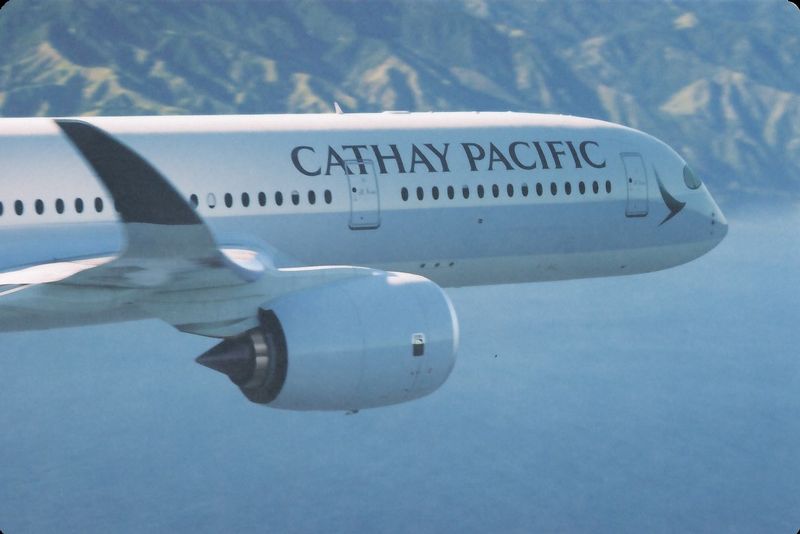 Cathay Pacific A350 AI 4.jpg :: Cathay Pacific, Hong Kong. Limited edition set, 2016. One of six cards. Set comes in a package.