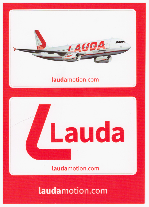 Lauda Motion A320 AI 1.jpg :: Lauda Motion, Austria. Sticker postcard