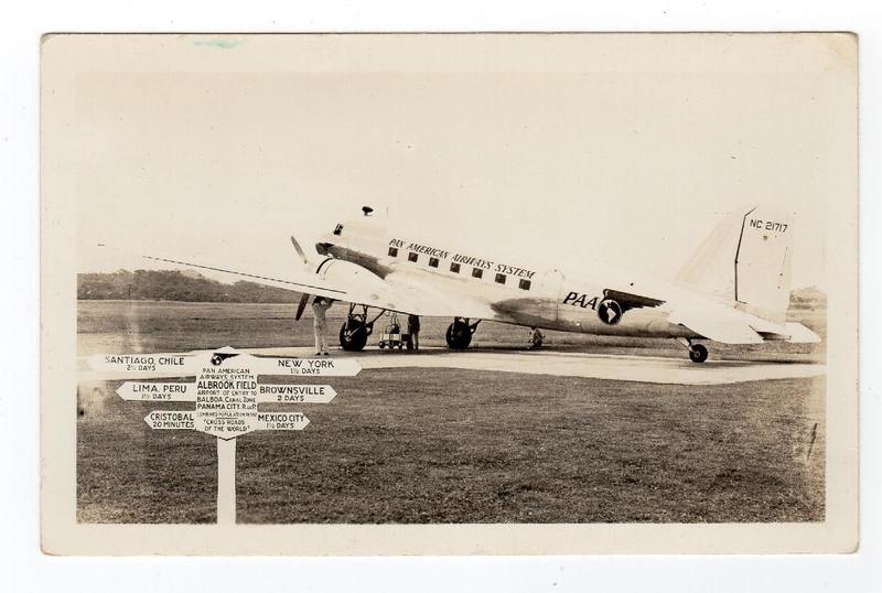 Pan American DC-3 NAI 1.jpg :: Pan American World Airways, USA. Balboa Field, Panama Canal Zone. Image courtesy of Tadd Kotick.