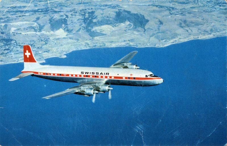 Swissair DC-7 AI 1.jpg :: Swissair, Switzerland. Image courtesy of David Browne.