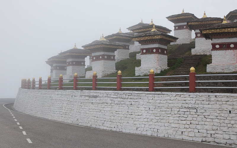 2019_059 BT MistyChortens.jpg :: Memorial Chortens in the Mist