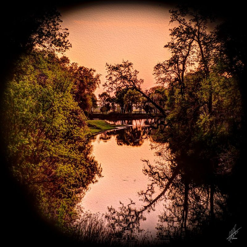 Sunset on the Oxbow (Faux Oil).jpg