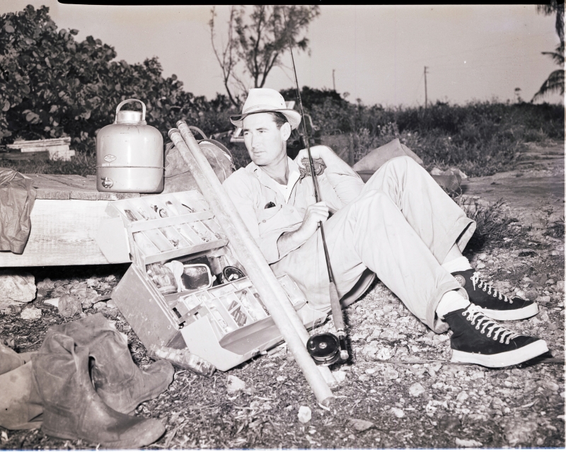 celebrities 2-066 Ted Williams sitting at dock (unedited).jpg