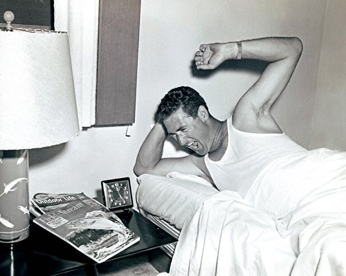 celebrities (2-014LR) Ted Williams waking up to go fishing in the Florida Keys.jpg