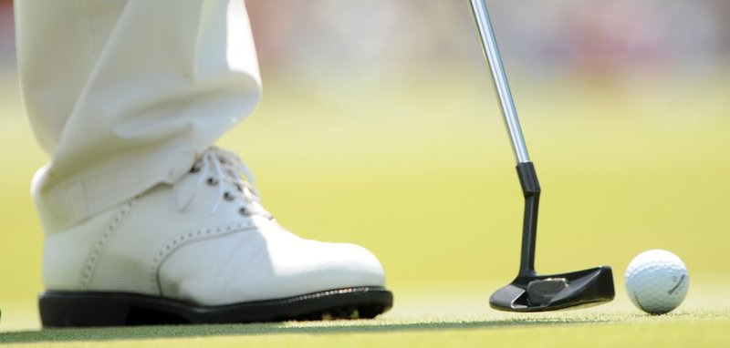 051106   REGIONS TRADITION 2011_001.jpg :: A golfer makes his putt on the 18th hole during the second round of the Regions Tradition golf tournament at Shoal Creek Friday May 6, 2011 in Birmingham, Ala.      (The Birmingham News/ Hal Yeager)