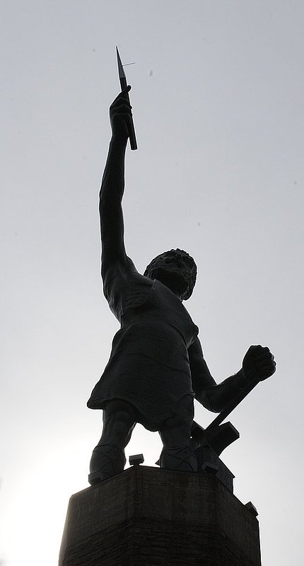 32112 VULCAN.jpg :: Visiting Vulcan Park Wednesday, March 21, 2012 in Birmingham. Vulcan Park allows Birmingham City school children free admission with a paid parent admission during spring break week.  (The Birmingham News, Hal Yeager)