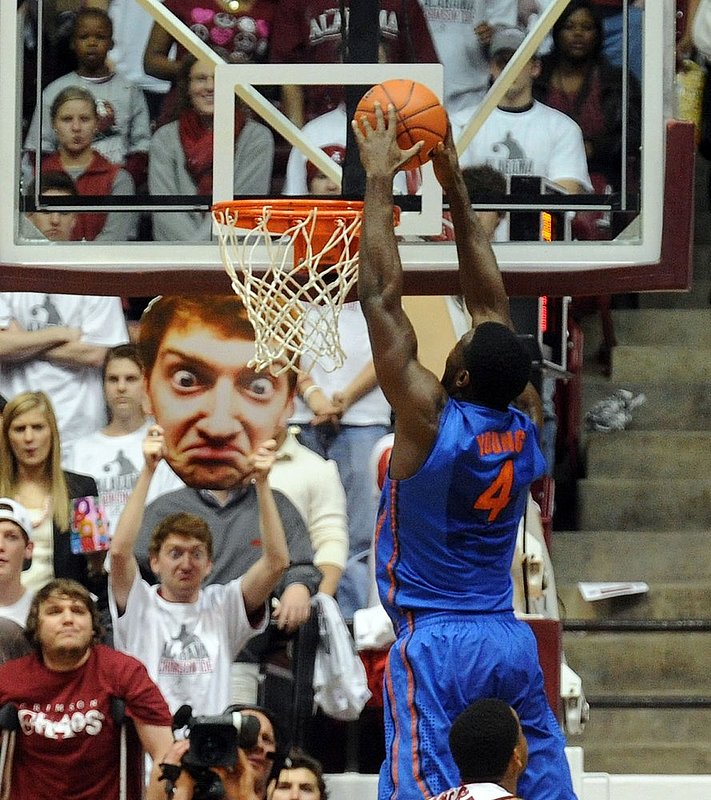HAL YEAGER DUNK1.jpg :: during the Gators 61-52 win at Coleman Coliseum Tuesday Feb. 14, 2012 in Tuscaloosa, Ala. (The Birmingham News, Hal Yeager)