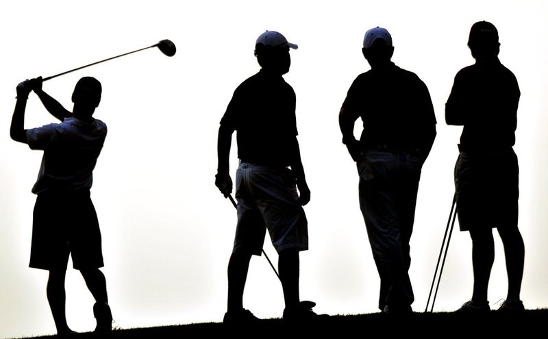 Jerry Pate      120.jpg :: Bobby Wyatt, right,  7-under-par 133, including a first-round 64, and is in second place heading into Tuesday's final round after the first day of the Jerry Pate National Intercollegiate, a two-day, 12-team college golf tournament at Old Overton Country Club.

(The Birmingham News, Hal Yeager)