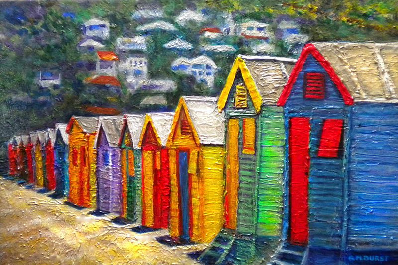 -BEACH HOUSES-.jpg :: To purchase a fine art limited edition of this piece, contact DurstArt@aol.com or press Contact above.