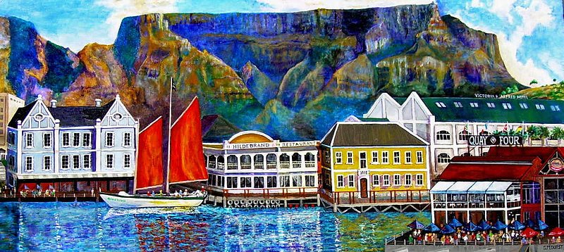 -THE CAPE WATERFRONT-.jpg :: To purchase a fine art limited edition of this piece, contact DurstArt@aol.com or press Contact above.