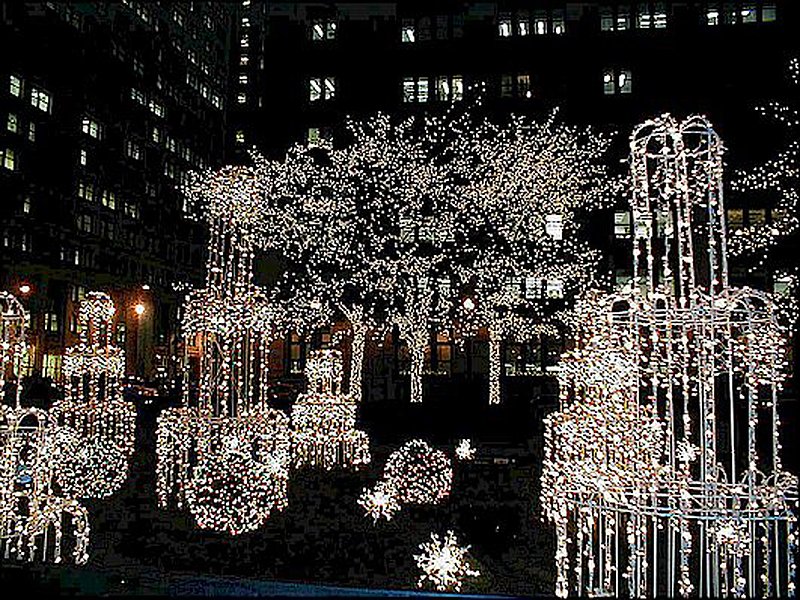 Chicago Magical Christmas.jpg :: Beautiful lights in downtown Chicago.To purchase a fine art print of this digital image go to michael-durst.artistwebsites.com  To view comments, click on \