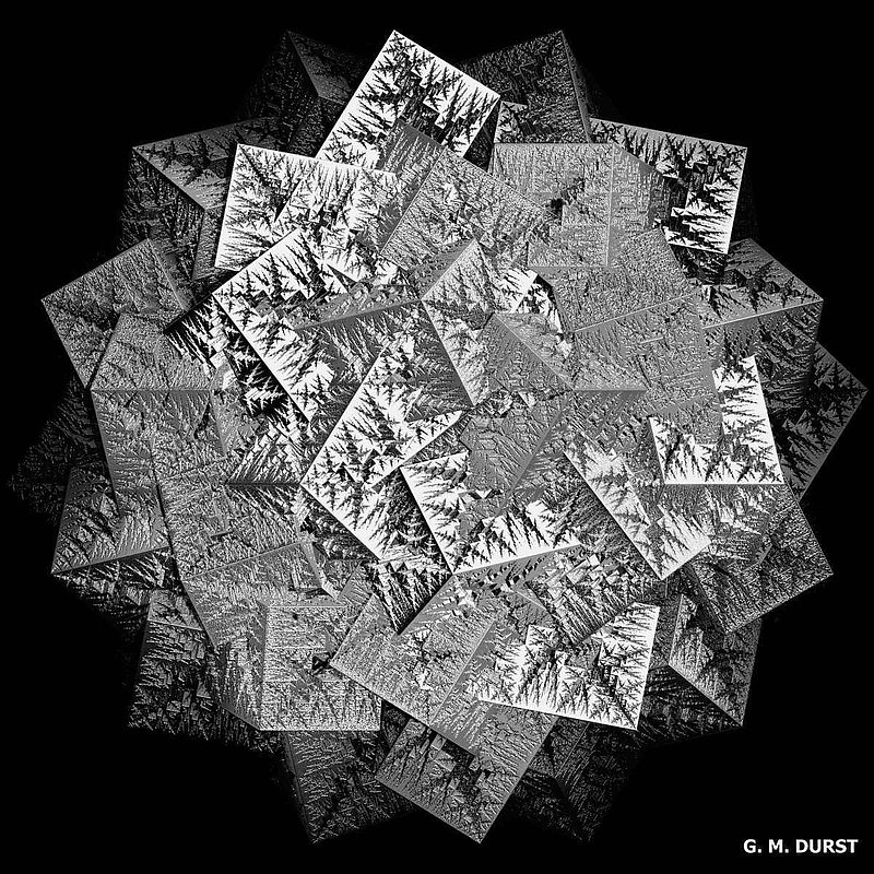 Crystal Energy BW.jpg :: To purchase a fine art print on canvas or archieval paper of this digital work, email DurstArt@aol.com To view comments, click on \